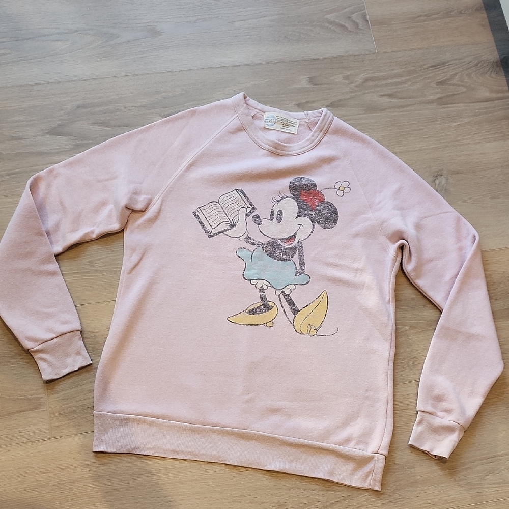 Women's Pale Pink Minnie Mouse Sweatshirt